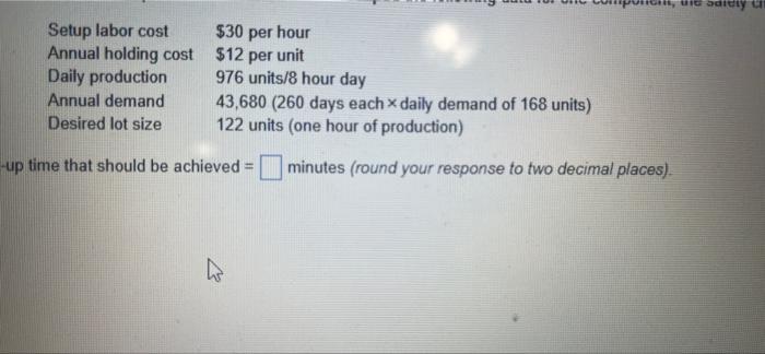 Carol Cagle has a repetitive manufacturing plant