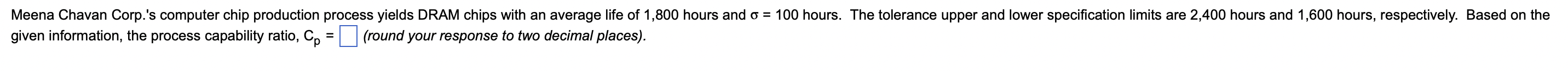Meena Chavan Corp.'s computer chip production