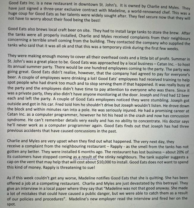 Good Eats Inc. is a new restaurant in downtown