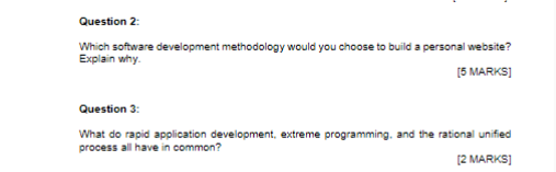 Question 2: Which software development