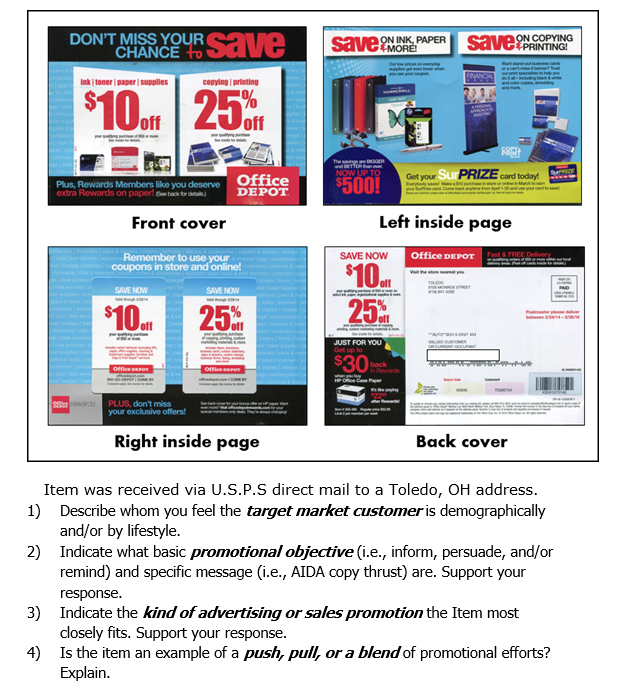 Item was received via U.S.P.S direct mail to a