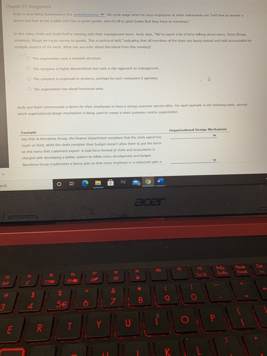 He is a bureaucrat. Andy and Scott communicate a