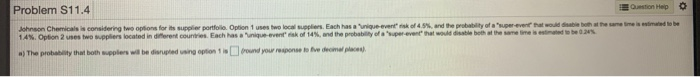 Problem S11.4 be to be 0.24 the r e is to be
