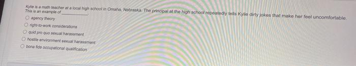 Kylie is a math teacher at a local high school in