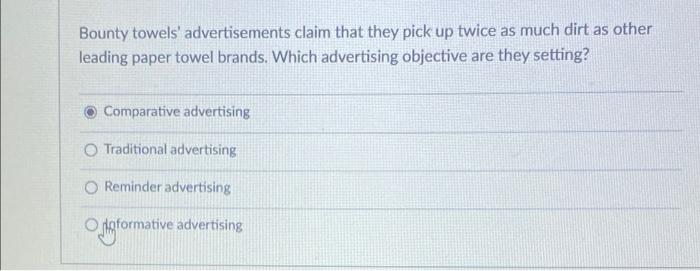 Bounty towels' advertisements claim that they