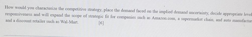 How would you characterize the competitive