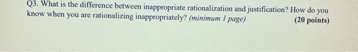 Q3. What is the difference between inappropriate