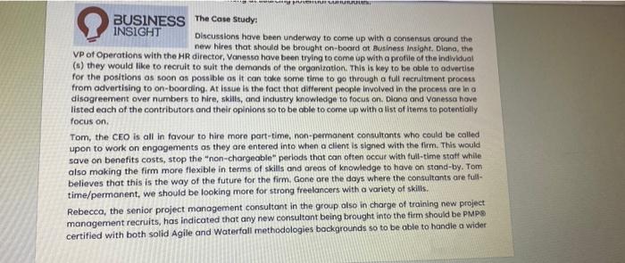 The setting of the case study is a corporate