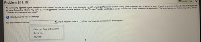 Problem S11.10 own p bed 1 and your buyers