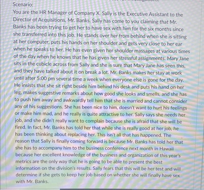 As the HR manager in this situation, what would