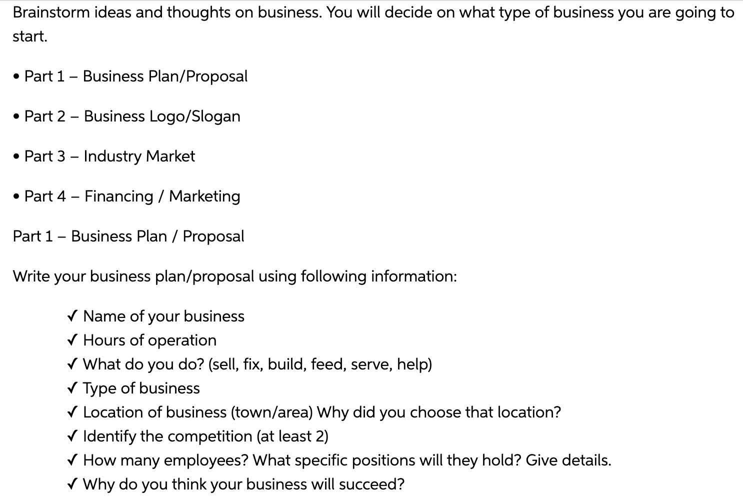 If an expert can answer each part and each