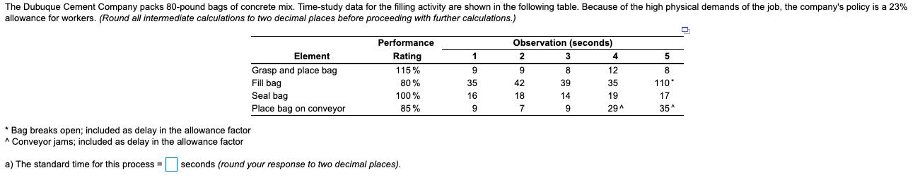 b) The number of observations that are required