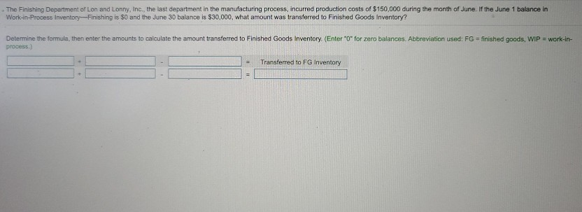 The Finishing Department of Lon and Lonny, Inc.,