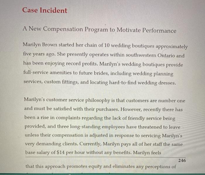 1. What are the specific problems with Marilyn's