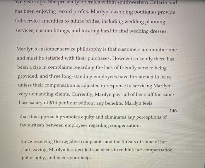 1. What are the specific problems with Marilyn's