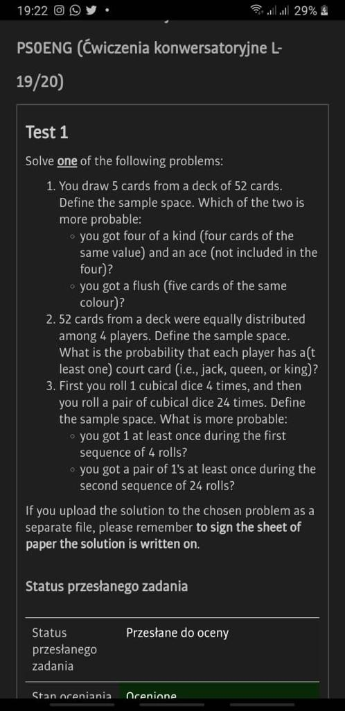 19:22 Oy lll 29% PSOENG (wiczenia konwersatoryjne