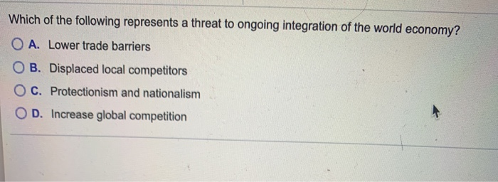Which of the following represents a threat to