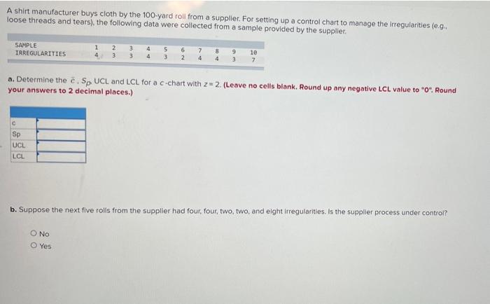 A shirt manufacturer buys cloth by the 100-yard