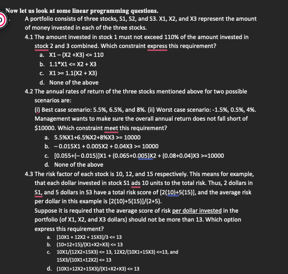 Now let us look at some linear programming