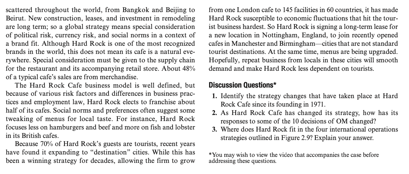 NEED ANSWER FOR THE 3 DISCUSSION QUESTION. SHORT