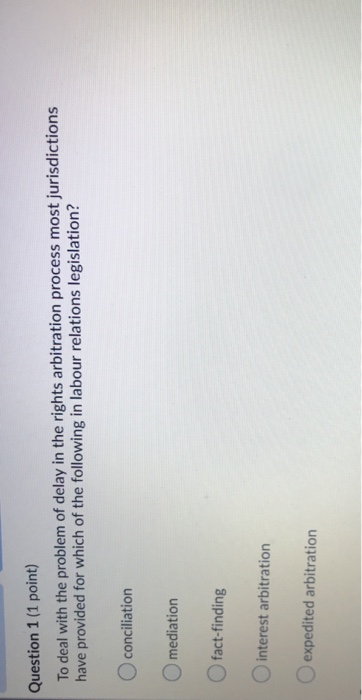 Question 1 (1 point) To deal with the problem of