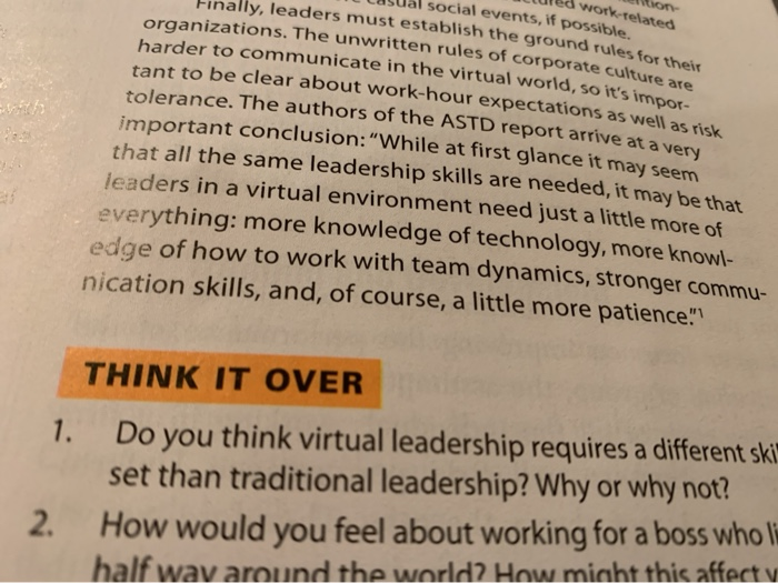 work-related social events, if possible. lly,