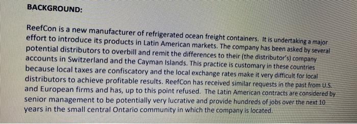 What would you recommend that the company do? a)