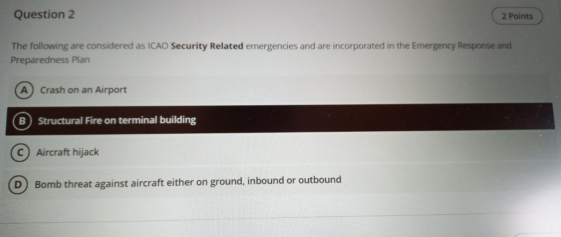is the answer right? Question 2 2 Points The
