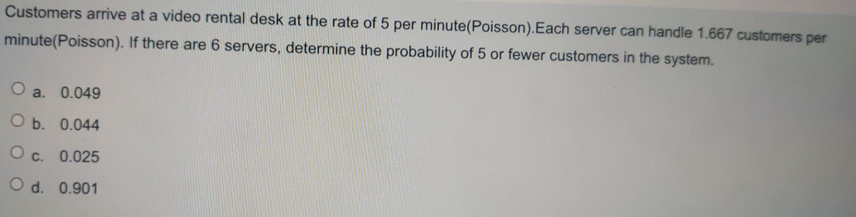 Customers arrive at a video rental desk at the