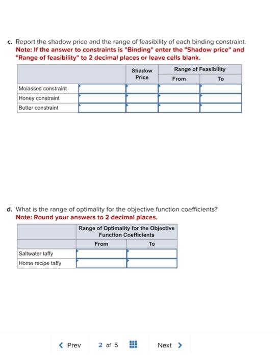 Exercise 17-4 Algo Big Sur Taffy Company makes