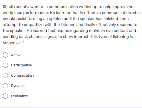 5 points Samira was at work when Lama, her