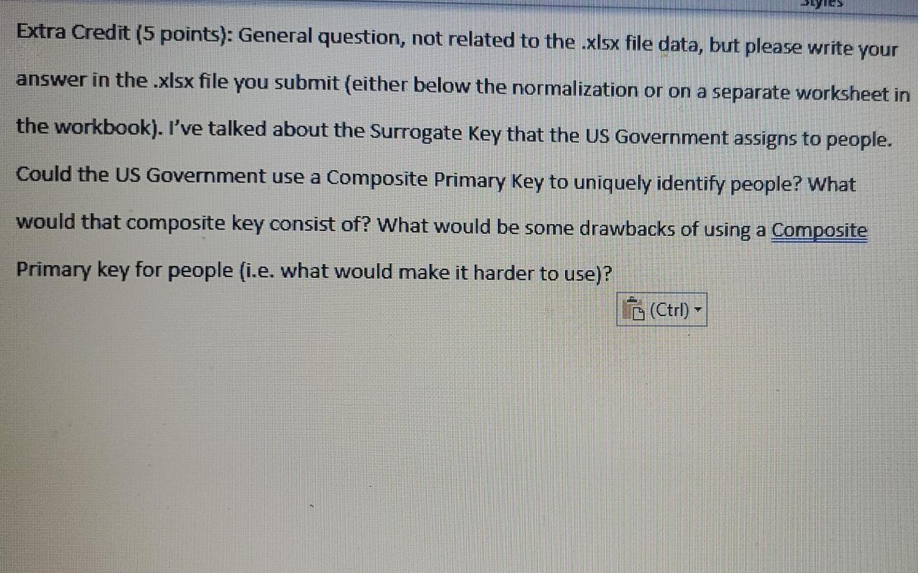 LG Extra Credit (5 points): General question, not