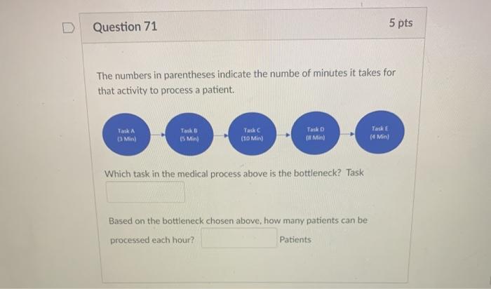 Question 71 5 pts The numbers in parentheses