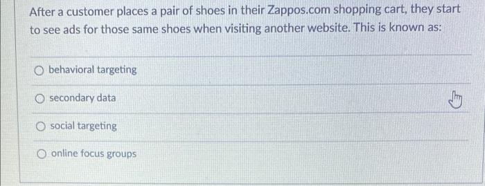 After a customer places a pair of shoes in their