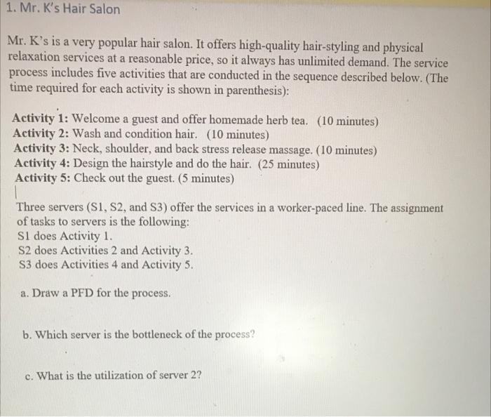 1. Mr. K's Hair Salon Mr. K's is a very popular