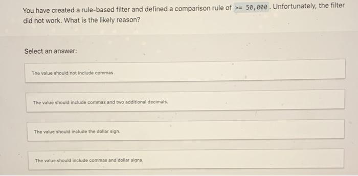 You have created a rule-based filter and defined