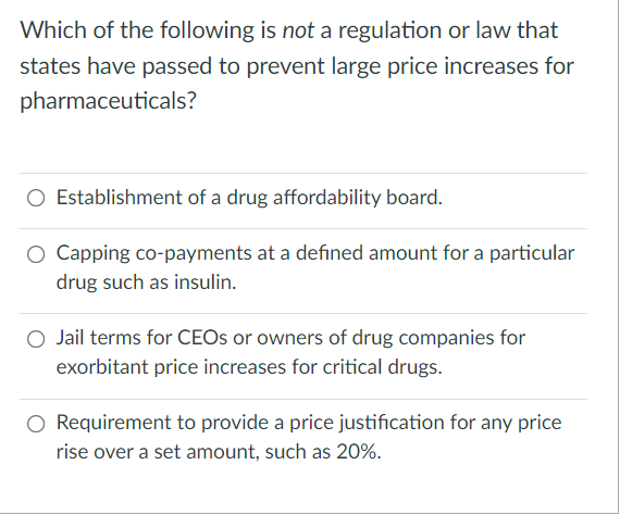 Which of the following is not a regulation or law