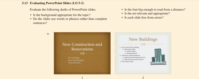 5.13 Evaluating PowerPoint Slides (LO 5-2)