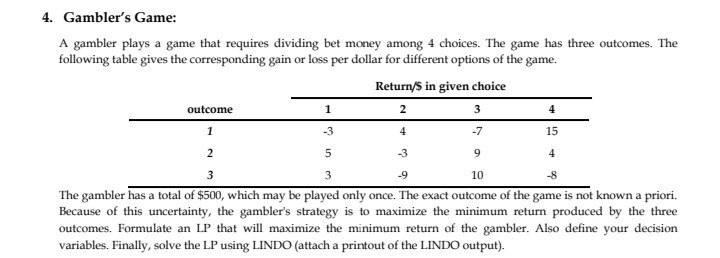 dear experts this is operation research lecture
