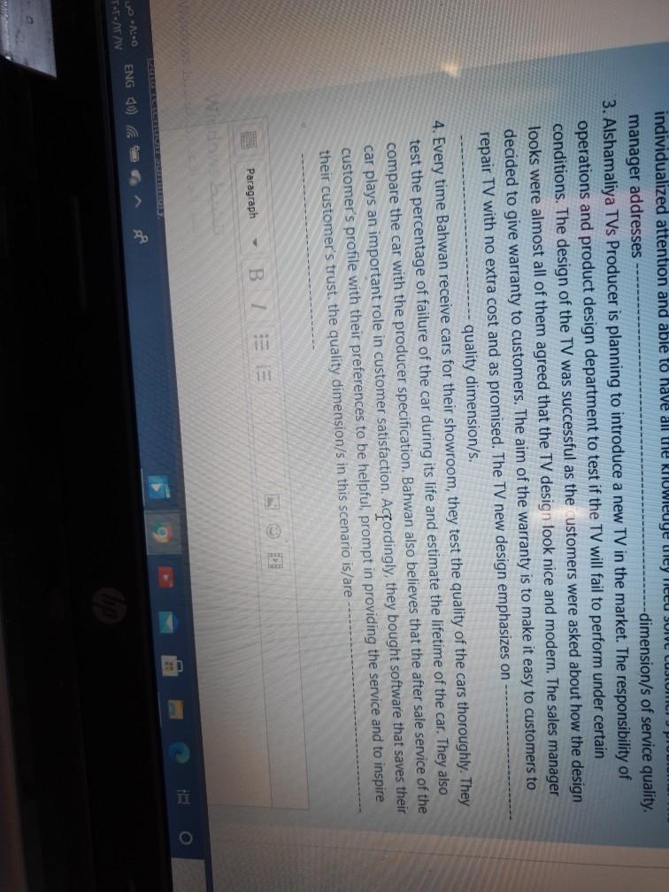 Quality Management Spring 20 fall20 Question 1