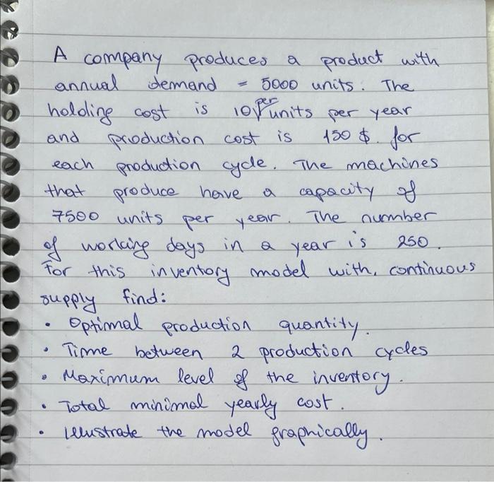 operations research and A company produces a