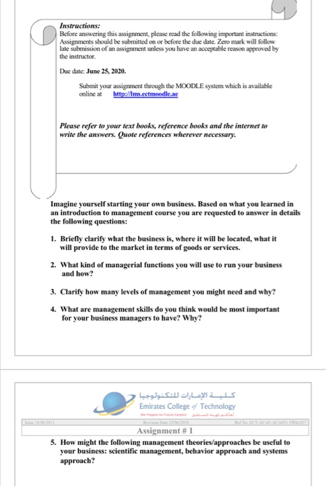 Instructions: Before answering this assignment,