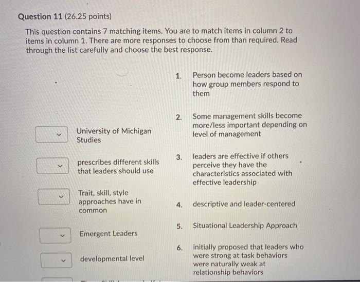QUESTION 11 Question 11 (26.25 points) This