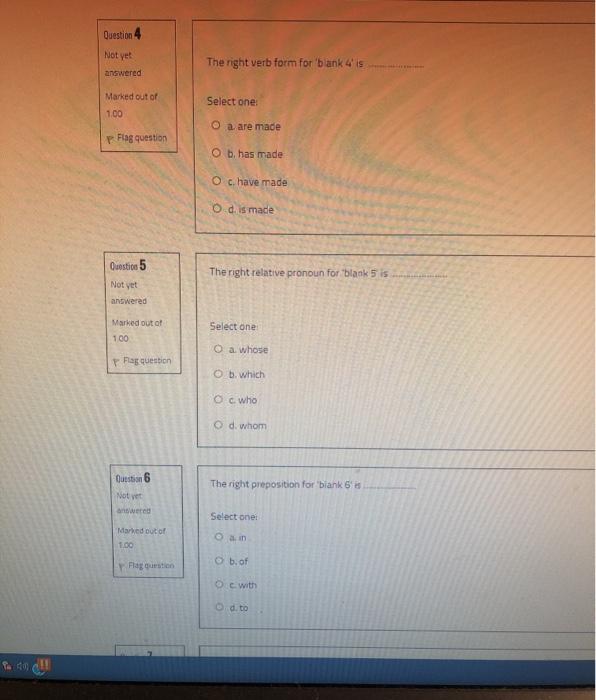 please answer all, I am in exam Part 1: Read the