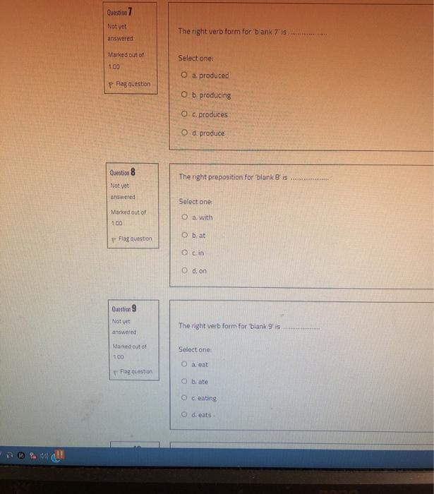 please answer all, I am in exam Part 1: Read the