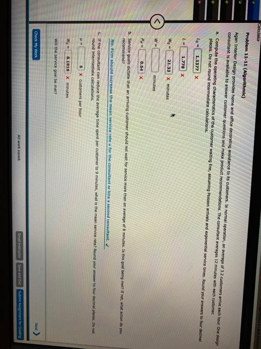 Calculator Problem 11-11 (Algorithmic) Agan