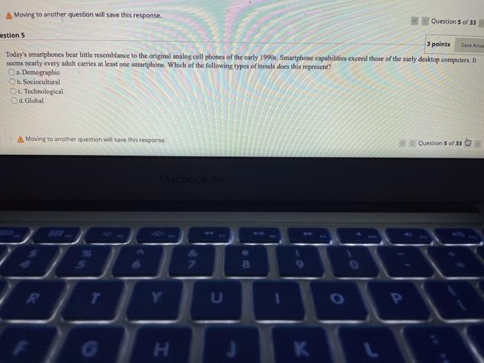 Save Answ A Moving to another question will save