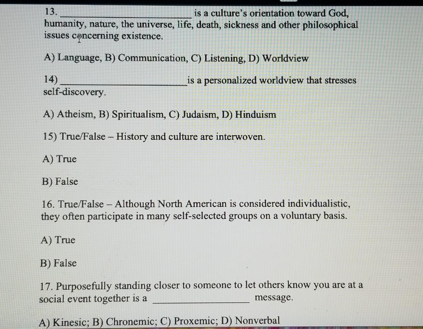 - 1.True/False - Globalization has created an