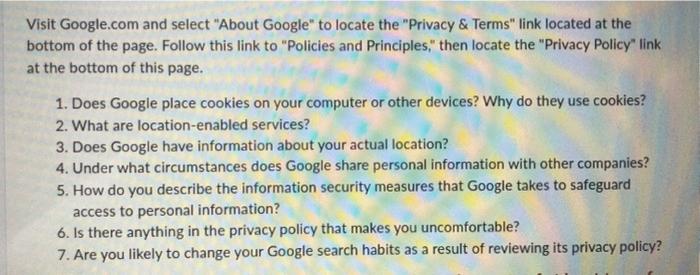 Visit Google.com and select "About Google" to