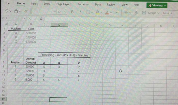 A manager must decide which type of machine to